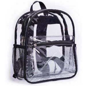 Clear Backpack with Black Accents